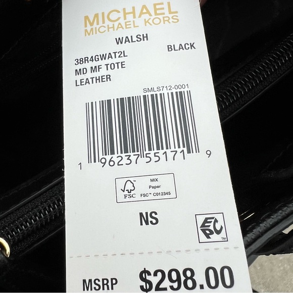 NWT MICHAEL KORS LEATHER WALSH TOTE SHOULDER BAG - Picture 11 of 11